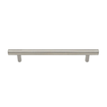 Brushed nickel barbell cabinet pull, 96mm center to center