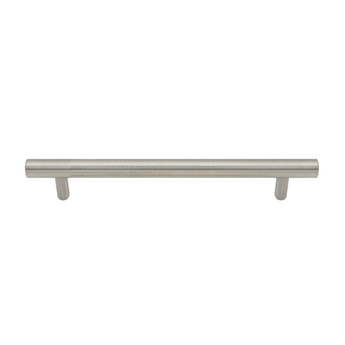 Brushed nickel barbell cabinet pull, 96mm center to center